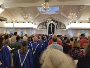 Pentecost worship at Naples UCC - photo by Greg Smith